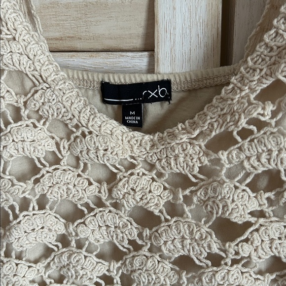 RXB Cream Crochet Lace Top - Picture 2 of 6